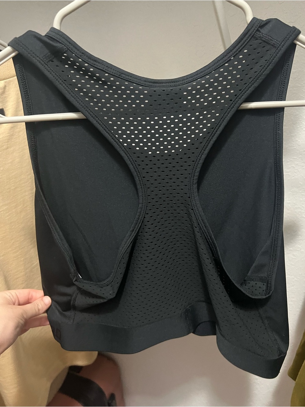 Black Racerback Mesh Top